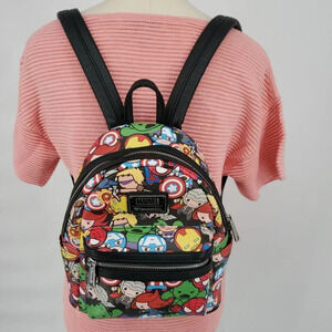 Loungefly OG Marvel Chibi Avengers Mini Backpack Black Widow Captain America EUC